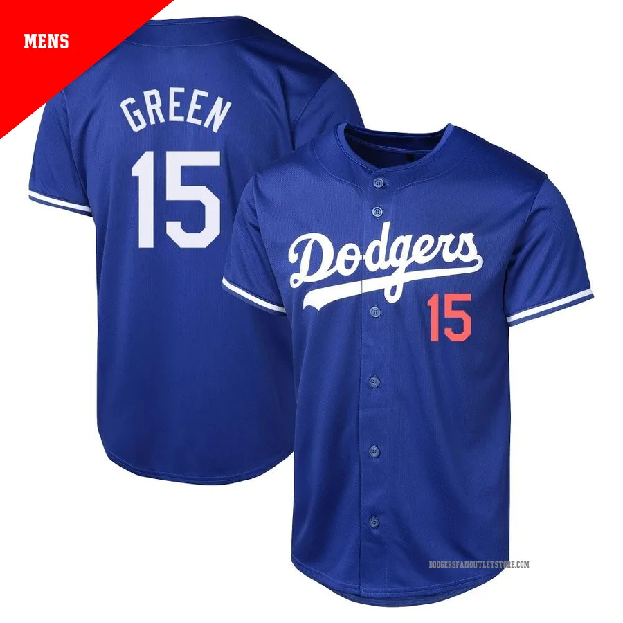 Los Angeles Dodgers ＃15 Shawn Green Men's Royal Limited Alternate Jersey