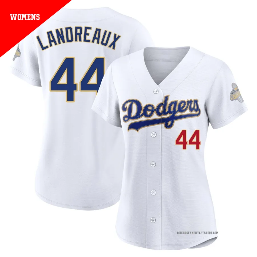 Los Angeles Dodgers ＃44 Ken Landreaux Men's White Limited Home